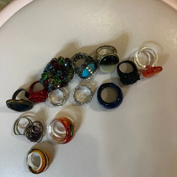 Colorful Statement Rings Collection - Picture 2 of 6